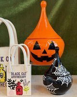 Spiderweb Teardrop Jar in Black