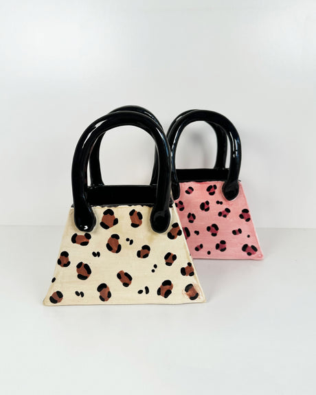 Cheetah Print Ceramic Purse Vases | Jessica Walker