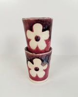 Blueish Black and Pink Floral Mini Tumblers/Shot Glasses | Jessica Walker