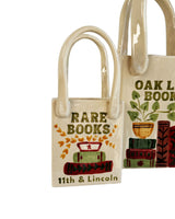 Book Shop Tote Bag Vase Featuring Handpainted Artwork