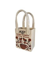 Coffee Shop Tote Bag Vase Featuring Handpainted Artwork