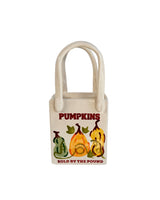 Pumpkin Patch Tote Bag Vase Featuring Handpainted Artwork