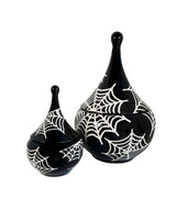 Spiderweb Teardrop Jar in Black