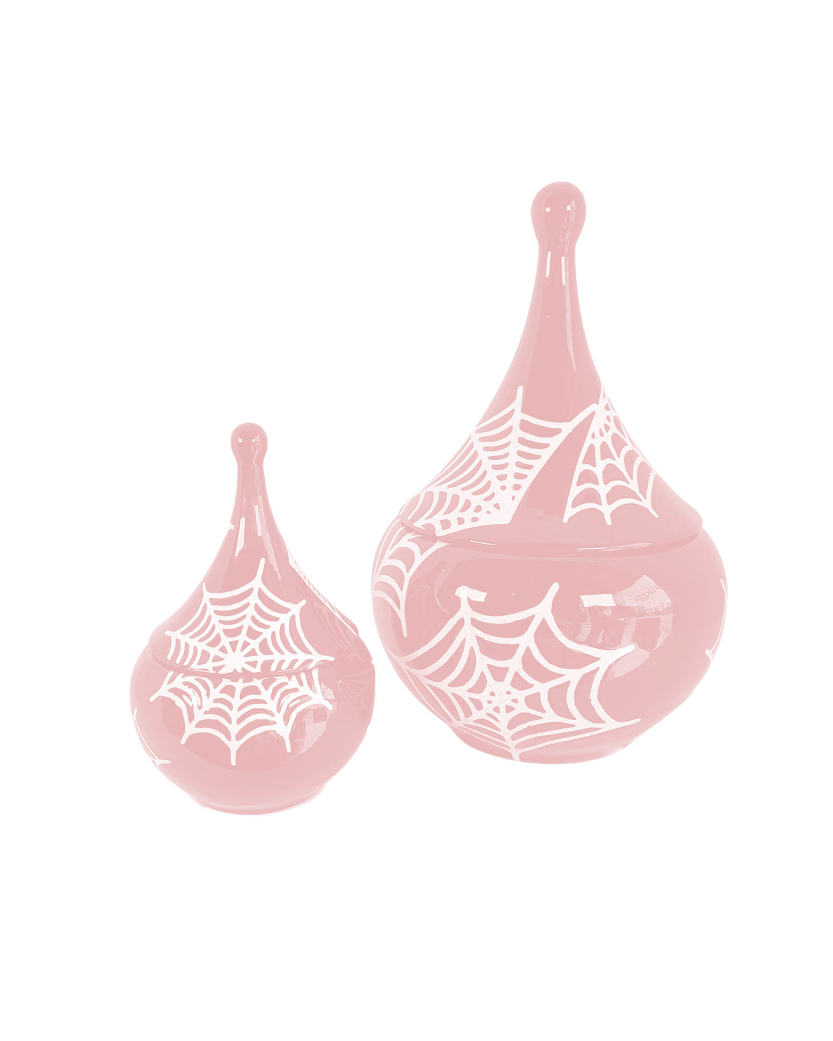 Spiderweb Teardrop Jar in Cadillac Pink