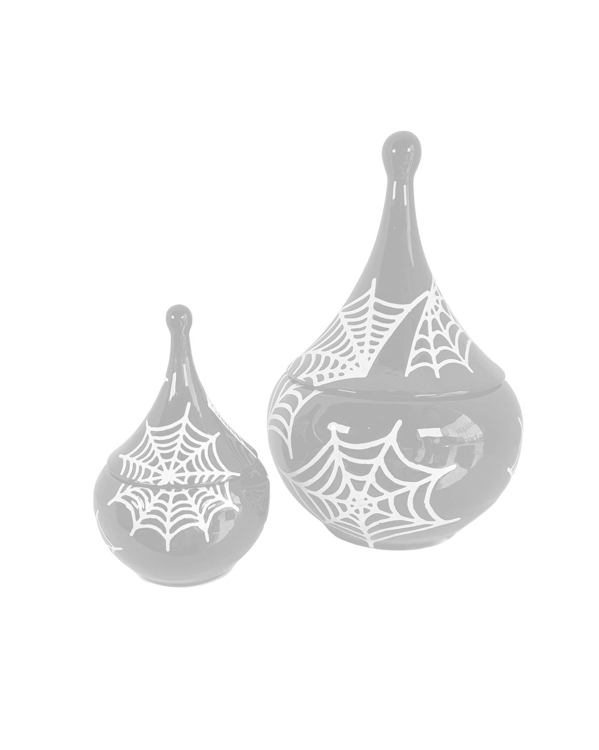 Spiderweb Teardrop Jar in Gray