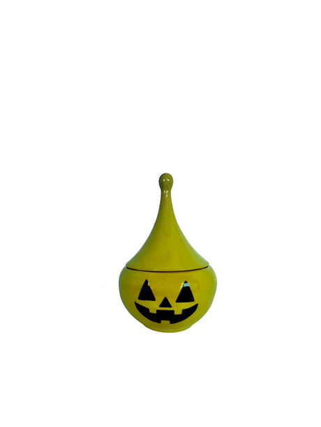 Jack-O'-Lantern Teardrop Jar in Martini Green