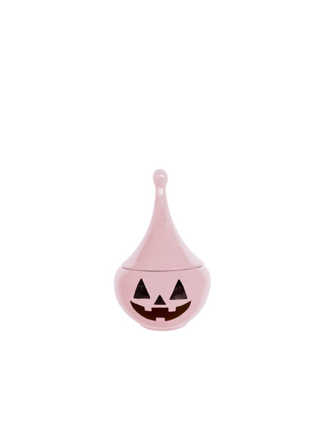 Jack-O'-Lantern Teardrop Jar in Pink Cadillac