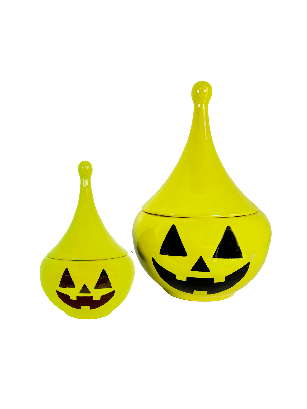 Jack-O'-Lantern Teardrop Jar in Cactus Green