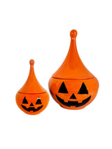 Jack-O'-Lantern Teardrop Jar in Tiki Orange