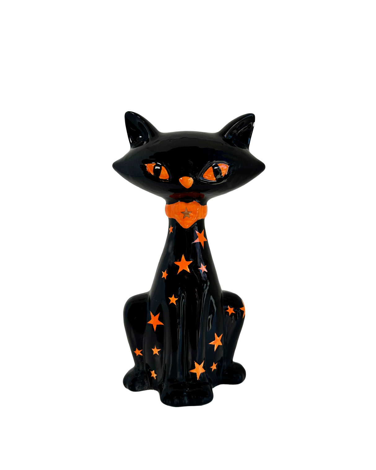 Mid Mod Ceramic Halloween Cat