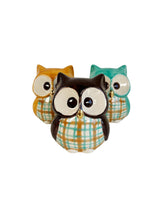 Cozy Fall Ceramic Owls featuring 22k Gold