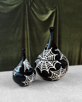 Spiderweb Teardrop Jar in Black