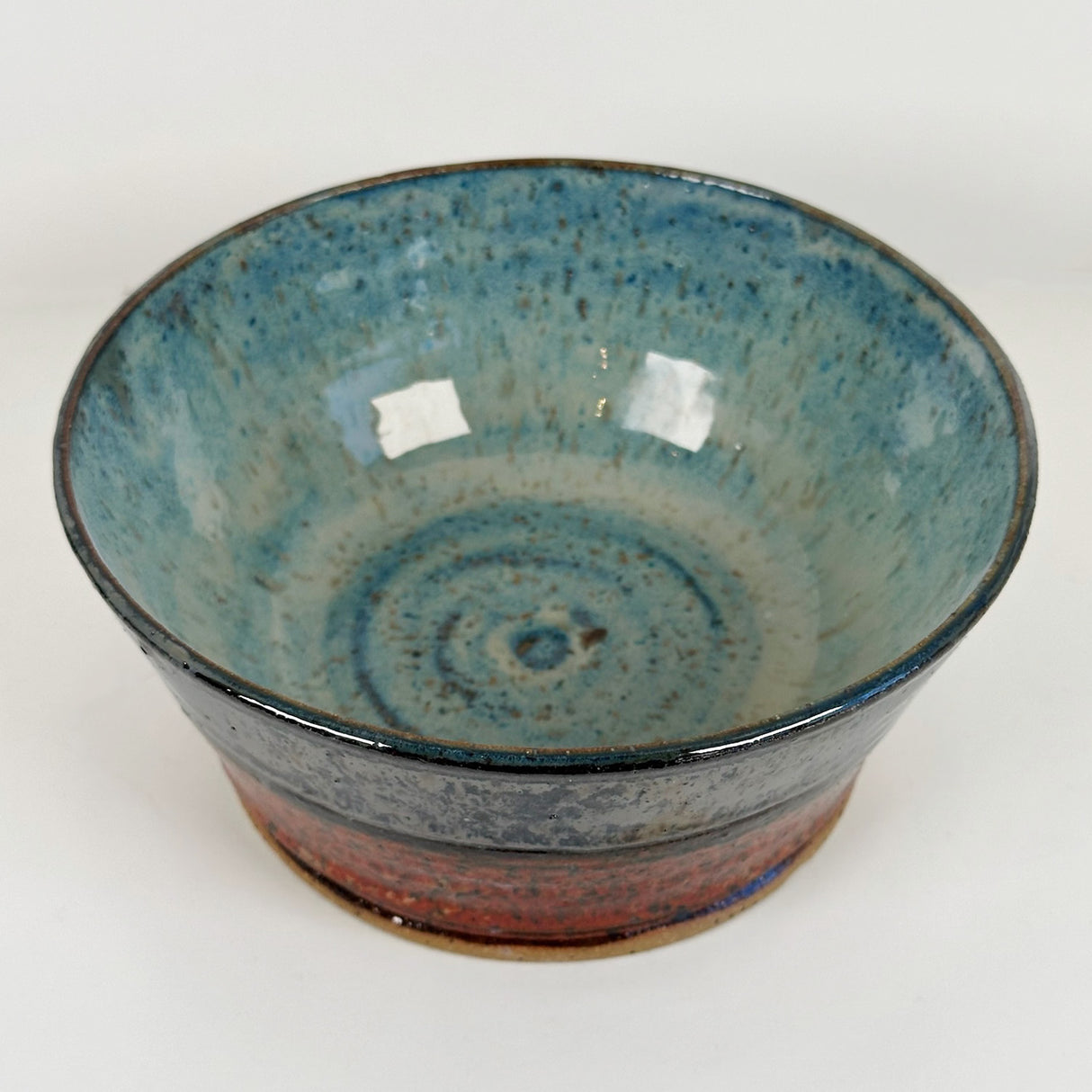 Blue & Rust Red Stoneware Bowl | Bunnyfoot Pottery