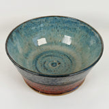 Blue & Rust Red Stoneware Bowl | Bunnyfoot Pottery