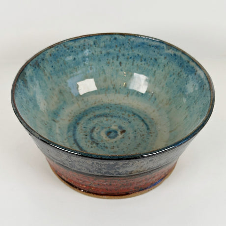 Blue & Rust Red Stoneware Bowl | Bunnyfoot Pottery