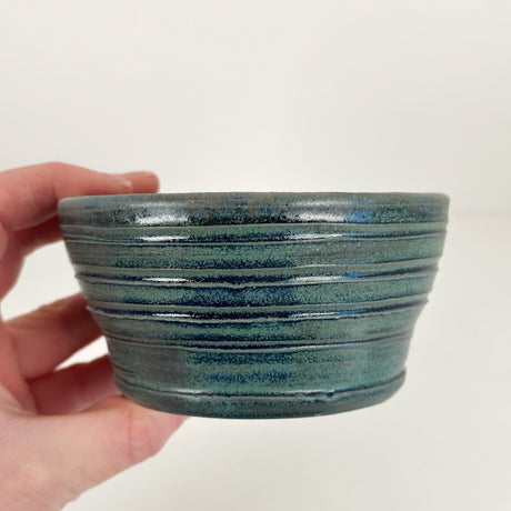 Ringed Texture Blue Bowl | Bunnyfoot Pottery