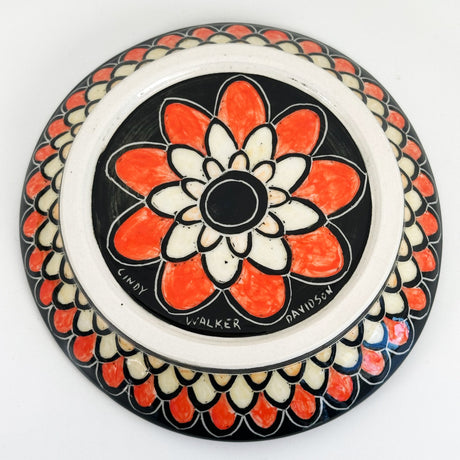 Small Hand Carved Monarch Shallow Plate | Cindy Walker Davidson