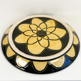 Large Yellow Butterfly Plate with Scallop Flower Pattern | Cindy Walker Davidson