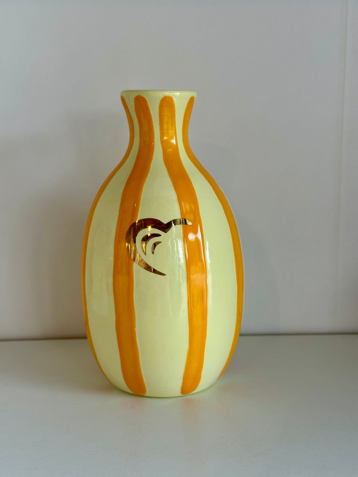 Hearts for Hearing Striped Bud Vase