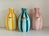 Hearts for Hearing Striped Bud Vase