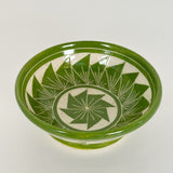 Grass Green Craved Triangle Bowl | Cindy Walker Davidson
