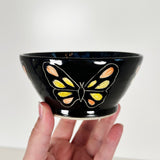 Yellow & Orange Sunflower Butterfly Carved Bowl | Cindy Walker Davidson