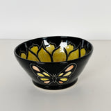 Yellow & Orange Sunflower Butterfly Carved Bowl | Cindy Walker Davidson