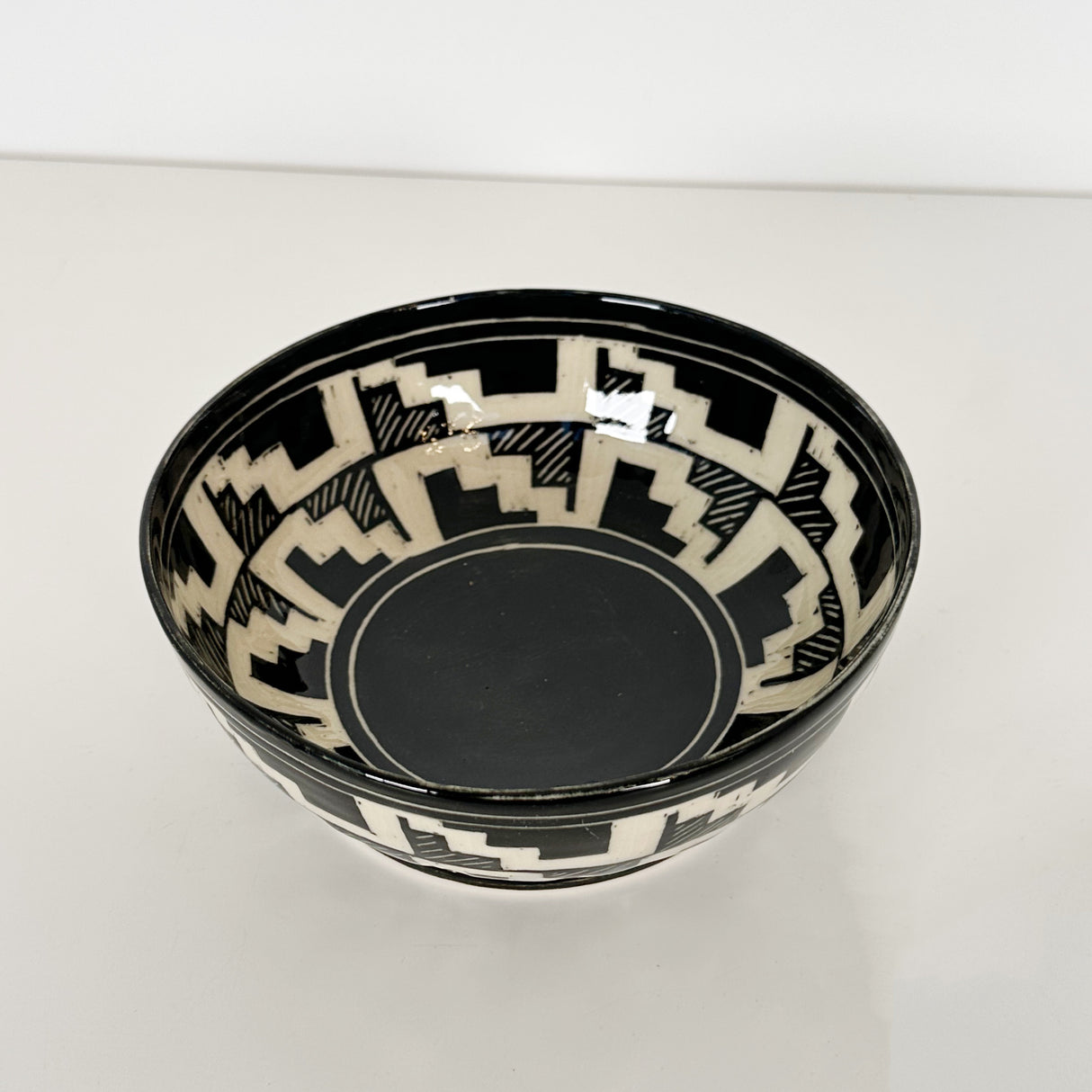 Black Basketweave Carved Bowl | Cindy Walker Davidson
