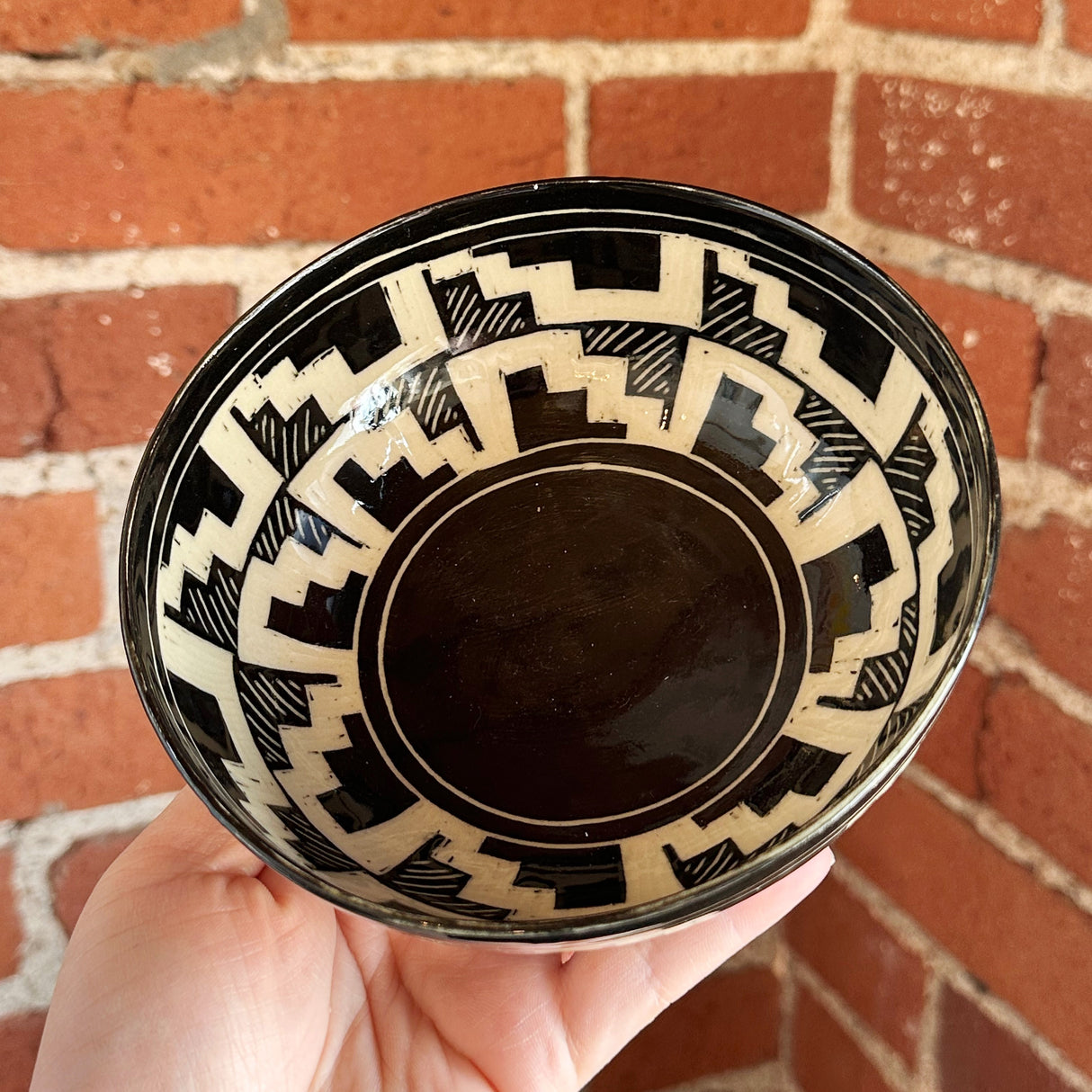 Black Basketweave Carved Bowl | Cindy Walker Davidson
