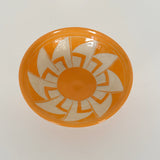 Creamy Orange Windmill Patterned Carved Bowl | Cindy Walker Davidson