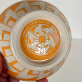 Creamy Orange Windmill Patterned Carved Bowl | Cindy Walker Davidson