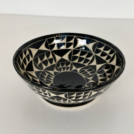 Intricate Black Carved Bowl | Cindy Walker Davidson