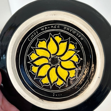 Carved Sunflower Plate | Cindy Walker Davidson