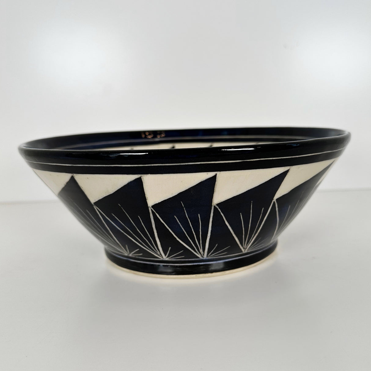 Dark Blue Carved Bowl | Cindy Walker Davidson
