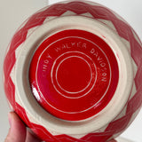 Small Red Tumbled Square Carved Bowl | Cindy Walker Davidson