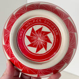 Small Red Fan Blade Carved Bowl | Cindy Walker Davidson