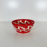 Small Red Stair Step Carved Bowl | Cindy Walker Davidson