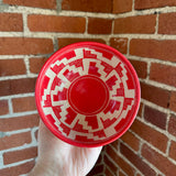 Small Red Stair Step Carved Bowl | Cindy Walker Davidson