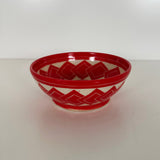 Red Tumbling Square Carved Bowl | Cindy Walker Davidson
