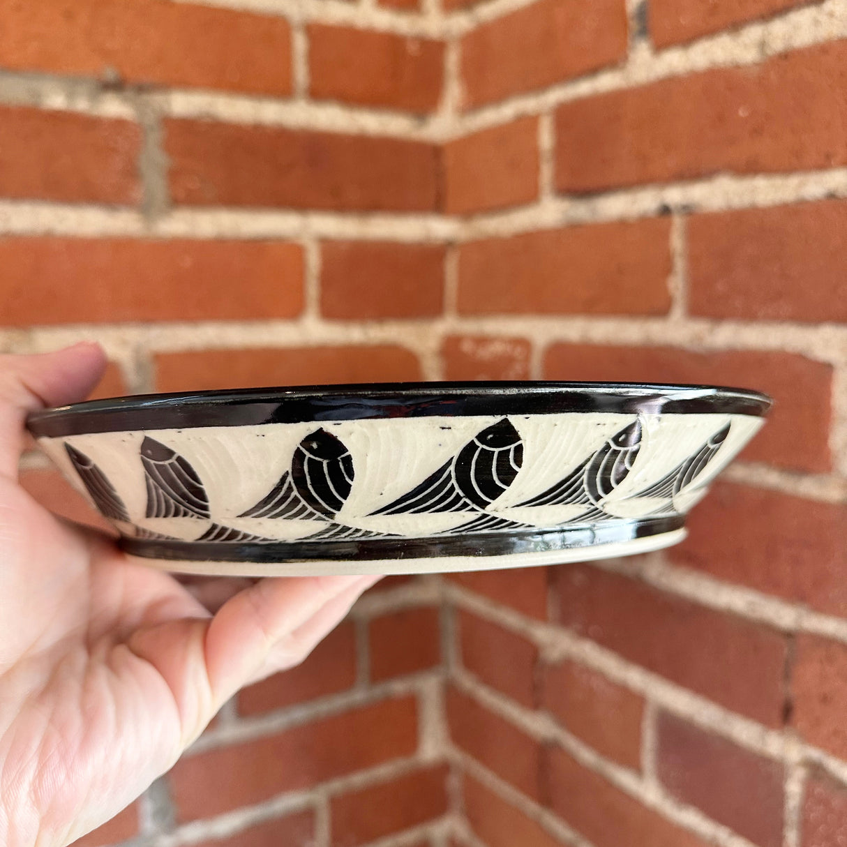 Carved Black Fish Platter | Cindy Walker Davidson