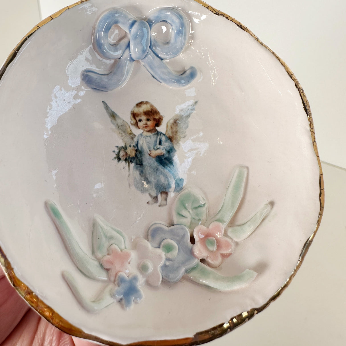 Blue Angel Dish- featuring vintage artwork | Jessica Walker