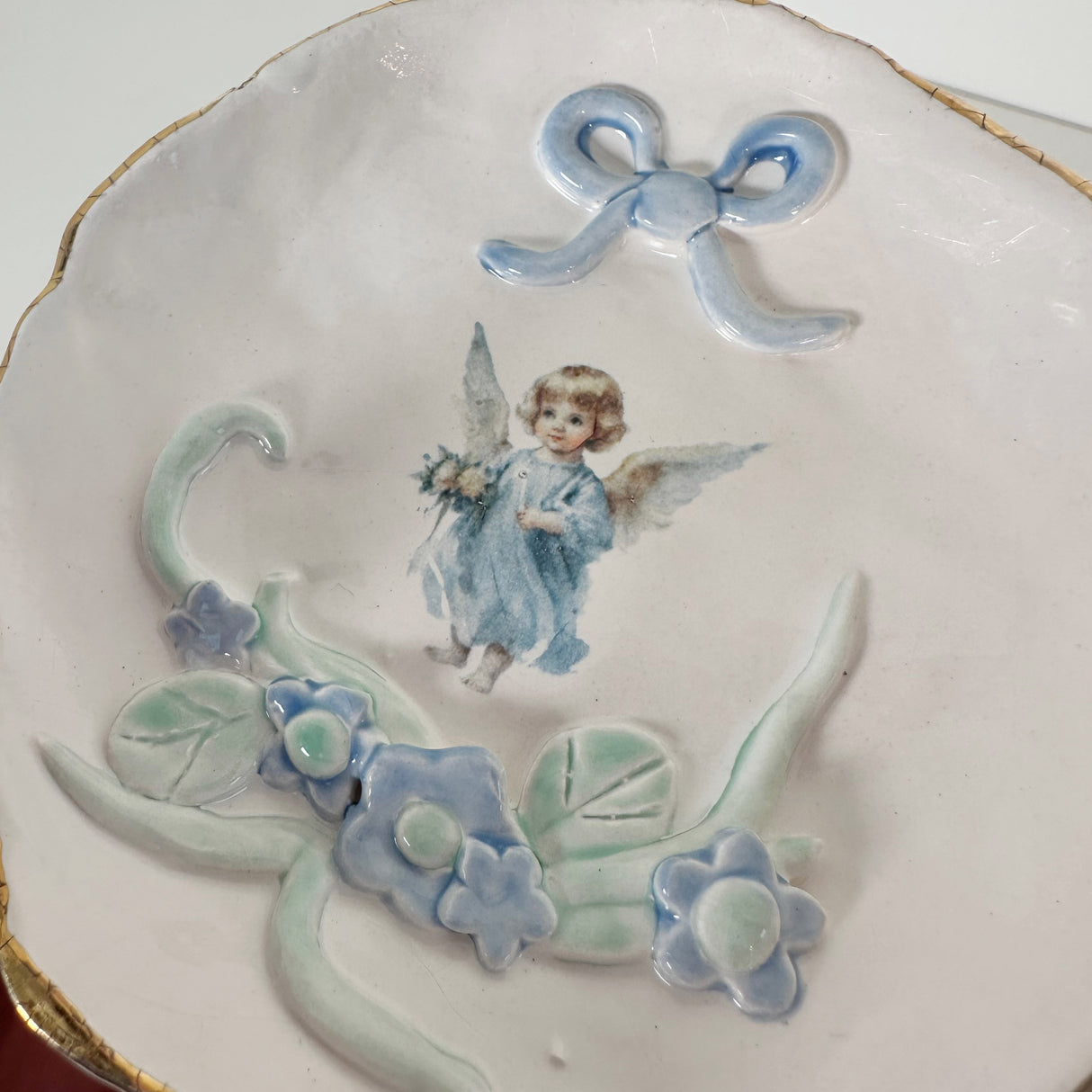 All Blue Angel Dish- featuring vintage artwork | Jessica Walker