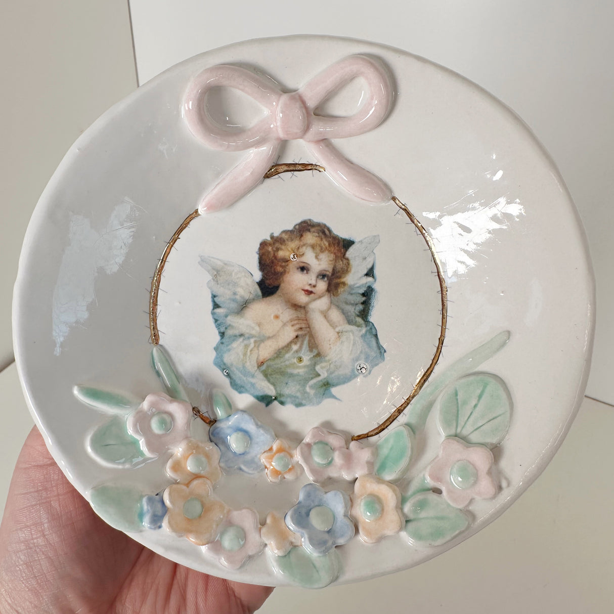 Classic Angel Dish B- featuring vintage artwork | Jessica Walker