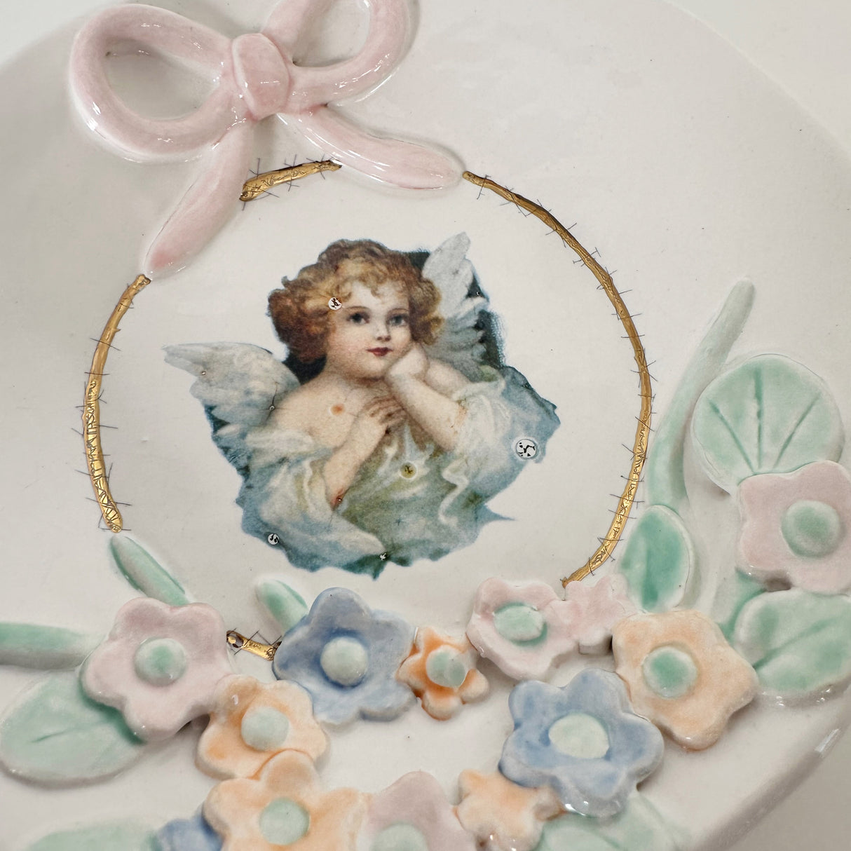 Classic Angel Dish B- featuring vintage artwork | Jessica Walker