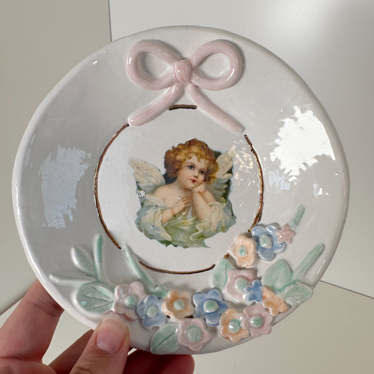 Classic Angel Dish D- featuring vintage artwork  | Jessica Walker
