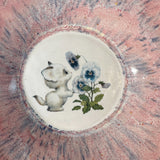 Stoneware Floral Kitten Dish- featuring vintage artwork  | Jessica Walker