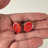 Red Copper Earrings | Little Mouse Clayworks