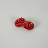 Red Curve Clay Earrings | Little Mouse Clayworks
