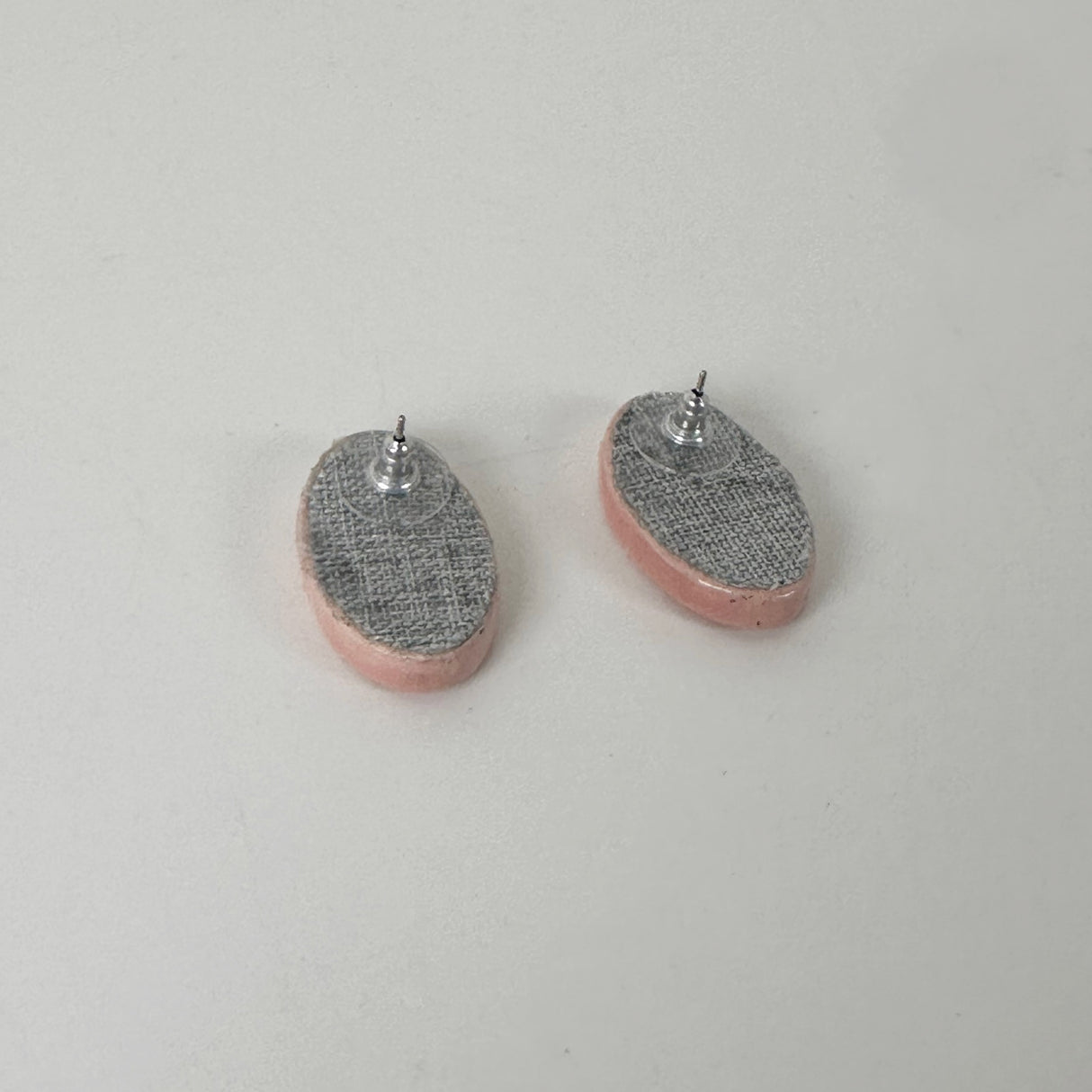 Medium Textured Pink Clay Earrings | Little Mouse Clayworks
