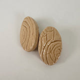 Medium Wood Texture Clay Earrings | Little Mouse Clayworks